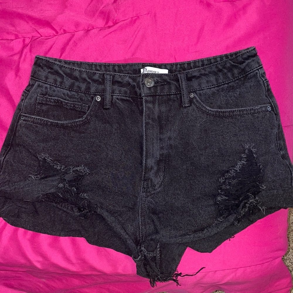 black shorts